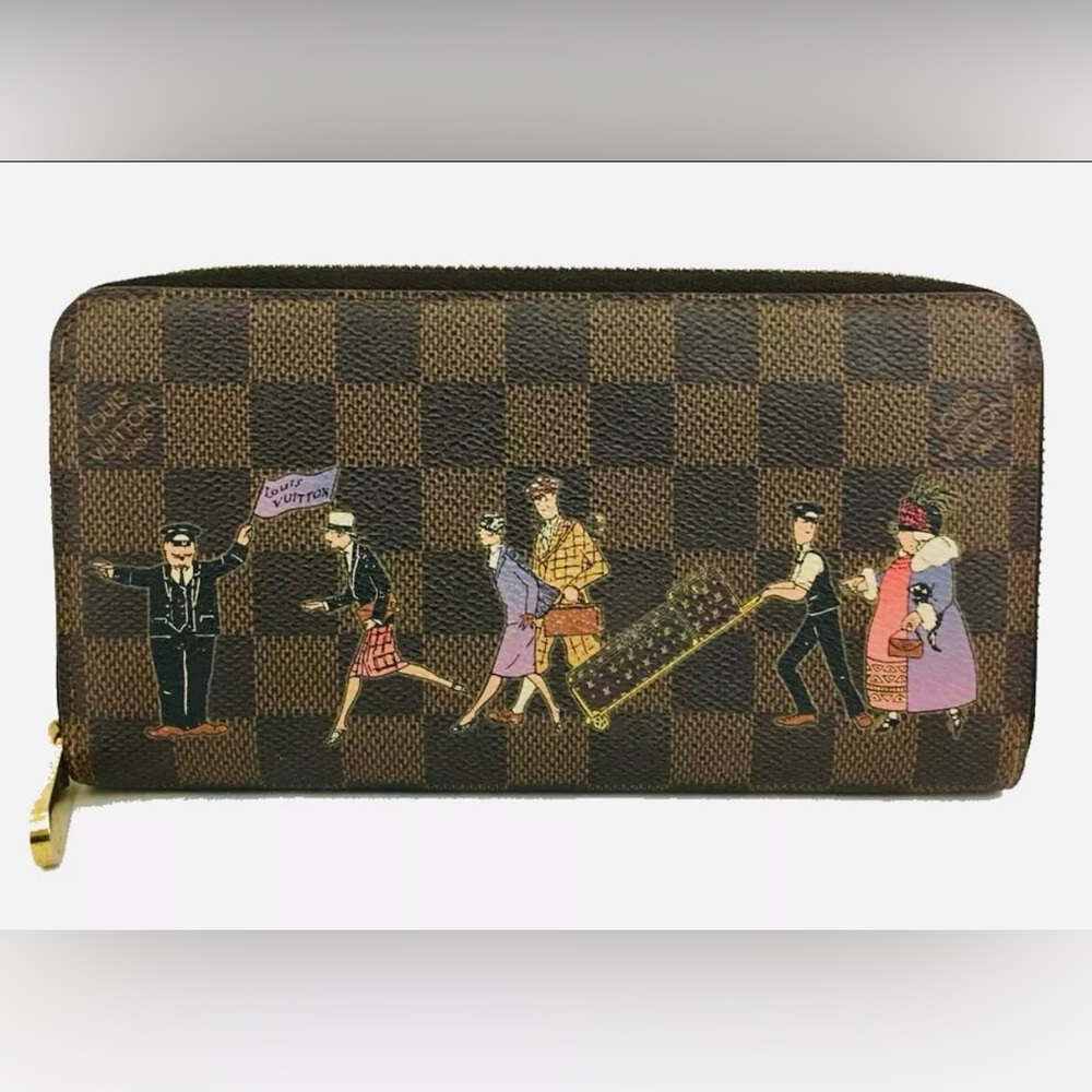 Louis Vuitton Checkered Wallet leather Monogram Illustre